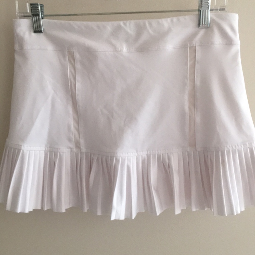White 13” length tennis skirt